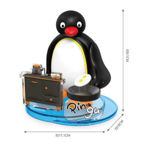 Pingu企鵝家族-驚喜悠閒度日發條公仔-隨機發貨