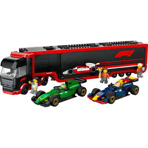 LEGO樂高城市系列 F1 貨車和 RB20 與 AMR24 F1 汽車 60445