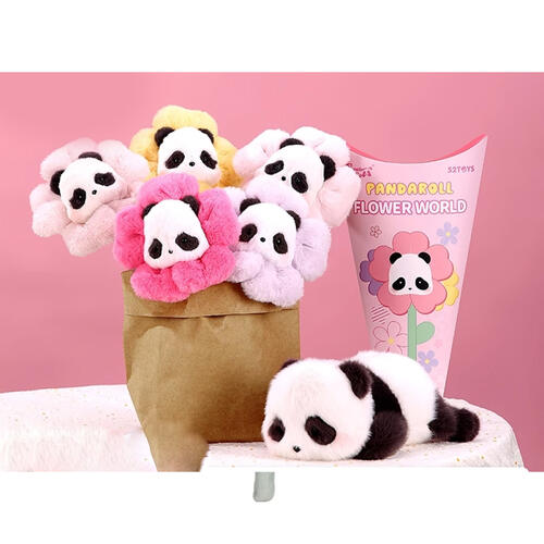 52TOYS Panda Roll 胖噠幼毛絨花花系列盲盒公仔- 隨機發貨