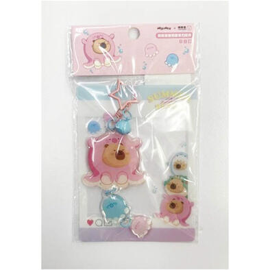 TUNTUNZAI卡皮巴拉	豚豚崽度假壓克力掛件-章魚