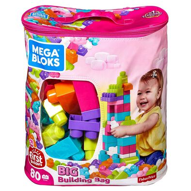 Mega Bloks美高積木80片積木袋(粉)