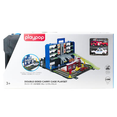 playpop 手提盒式雙面場景及合金車禮盒裝