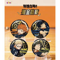 Haikyuu!!  排球少年 雕金徽章 盲袋(9款6入)- 隨機發貨