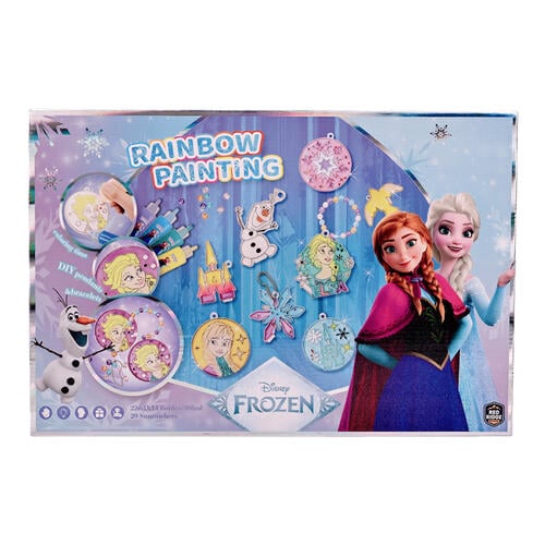 Disney Frozen冰雪奇緣 彩虹免烤畫吊飾DIY套組