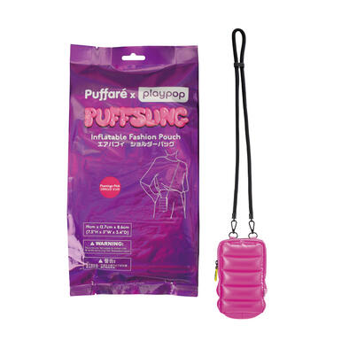 playpop Puffar&eacute; x playpop Inflatable Fashion Pouch - Flamingo Pink