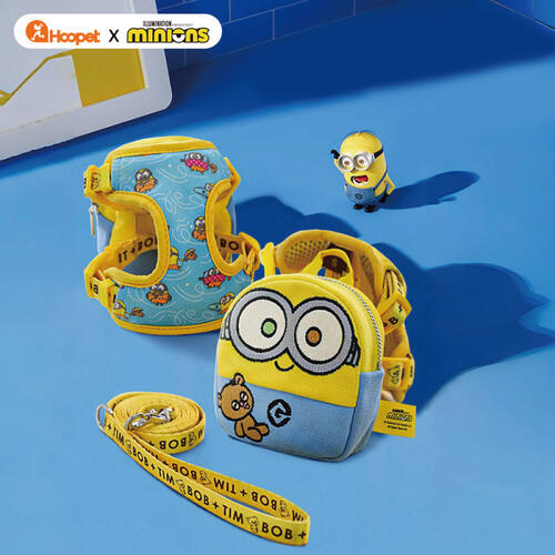Minions小小兵 Bob & Tim 牽引胸背繩套裝（M）