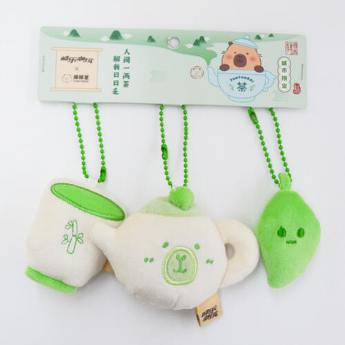 TUNTUNZAI卡皮巴拉	豚豚崽廣東限定-茶壺串串掛件