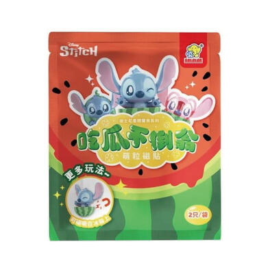 Disney 史迪奇吃瓜磁鐵不倒翁 - 隨機發貨