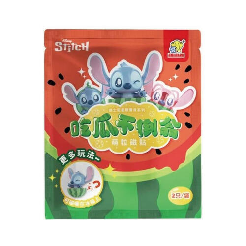 Disney 史迪奇吃瓜磁鐵不倒翁 - 隨機發貨
