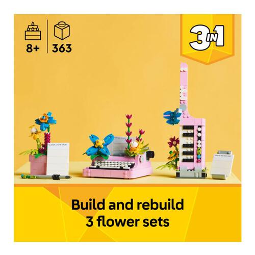 Lego Typewriter with Flowers 31169
