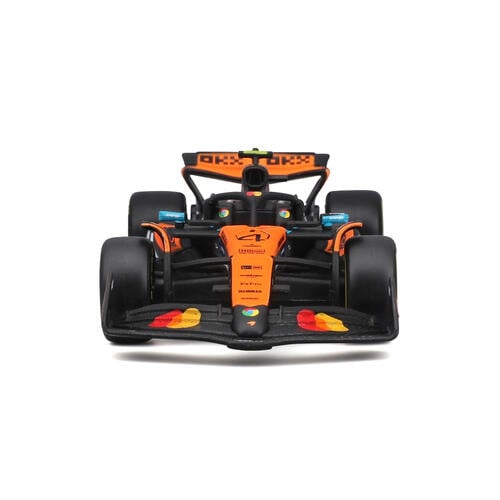 Bburago比美高1:43 F1系列-麥克拉倫 F1 車隊 MCL39 （無頭盔，紙盒版）（2025 澳大利亞大獎賽） （#4 蘭多&middot;諾里斯） - 啞黑色/橙色 18-38248#4