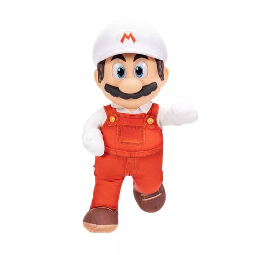 The Super Mario Galaxy Movie Fire Mario Posable Plush (15 Inches)