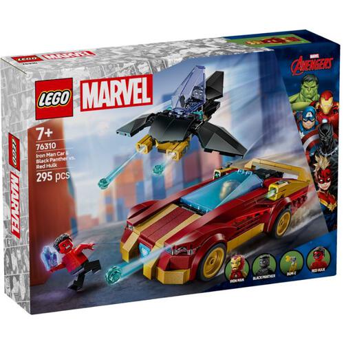 Lego Iron Man Car & Black Panther vs. Red Hulk 76310