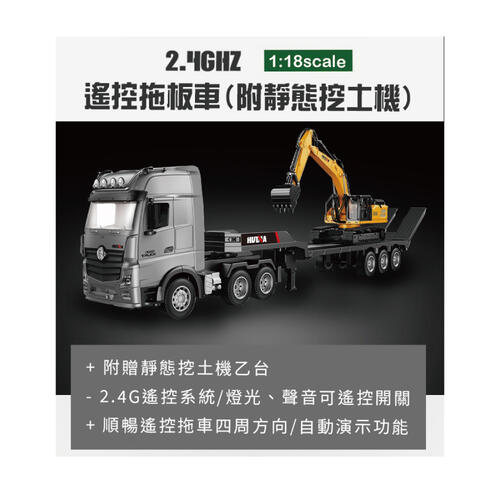 Rastar 1:18 remote control trailer (with static excavator)
