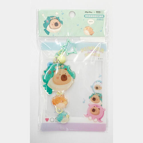 TUNTUNZAI卡皮巴拉	豚豚崽度假壓克力掛件-河豚