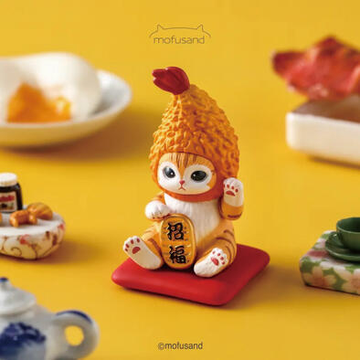 Mofusand 貓福珊迪 招財公仔-炸蝦
