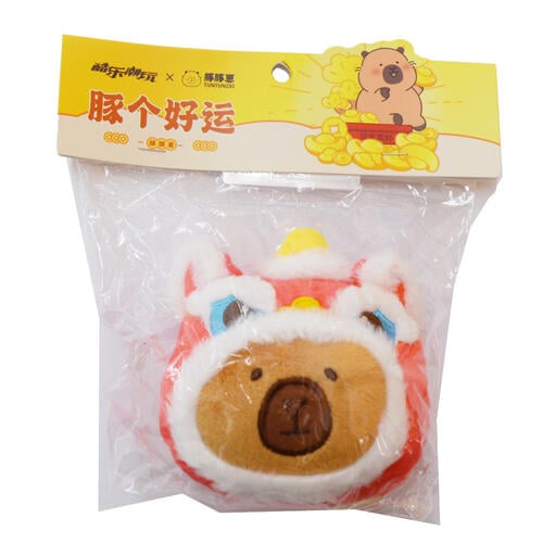 TUNTUNZAI卡皮巴拉	豚豚崽豚個好運獅子頭掛件