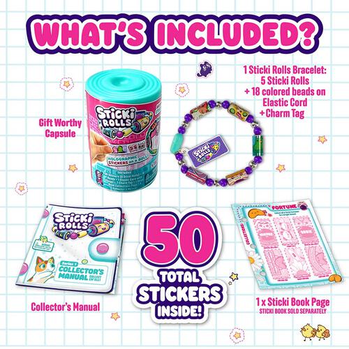 Sticki Rolls 盲什麼貼紙手鍊 - 隨機發貨