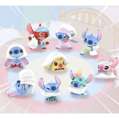 Miniso&nbsp;	迪士尼史迪奇枕頭大戰系列手辦盲盒- 隨機發貨