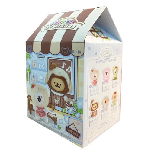 top toys 線條小狗繽紛日常搪膠毛絨盲盒-隨機發貨
