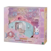 Sylvanian Families森林家族 時尚白兔馬車更衣室組