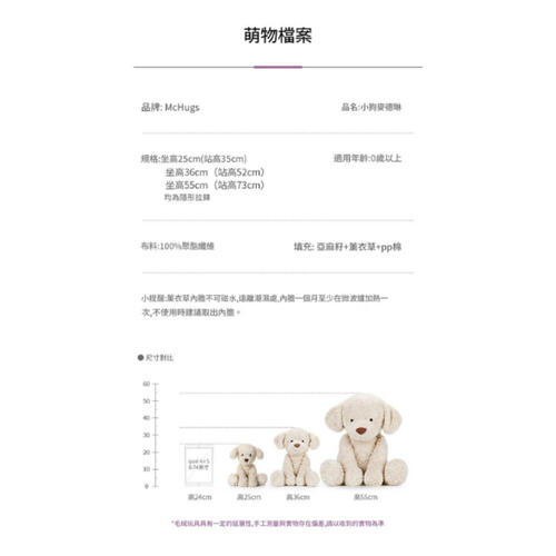 mchugs Madeline dog 18cm