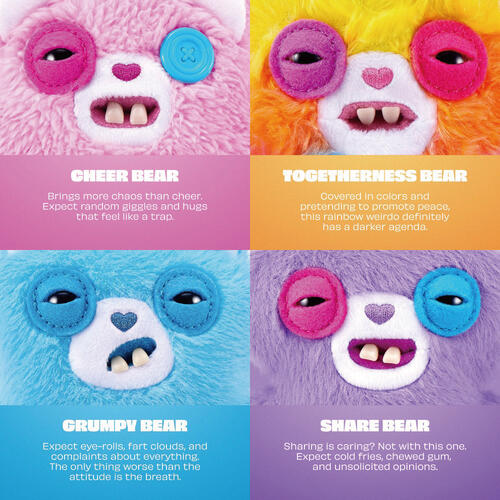 FUGGLER牙齒怪-CAREBEAR熊絨毛吊飾盲盒- 隨機發貨