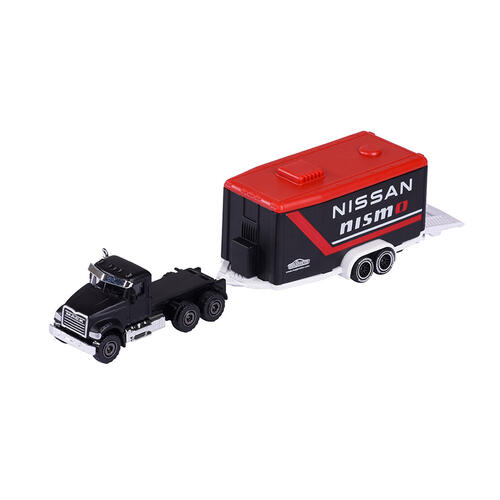 Majorette 車仔 - Mack Granite 與 Nissan Gt-R Nismo Gt3 和拖車