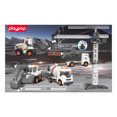 playpop 太空站基地工程車套裝