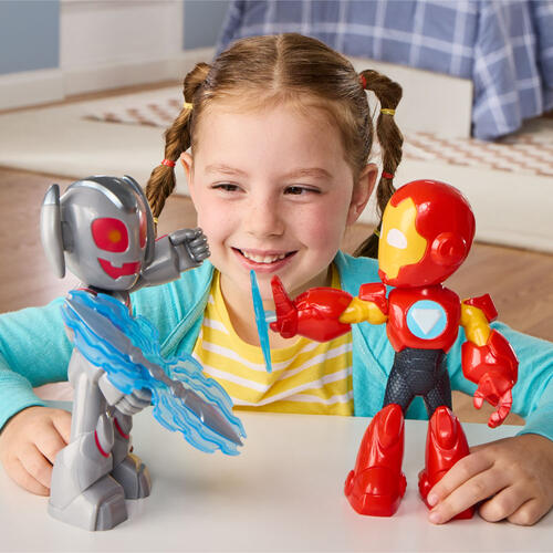 Marvel漫威 鐵甲奇俠與神奇老友記珍寶尺寸鐵甲奇俠和奧創對戰套組