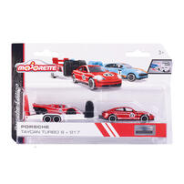 Majorette Porsche Racetrailer Assortment 3- Assorted