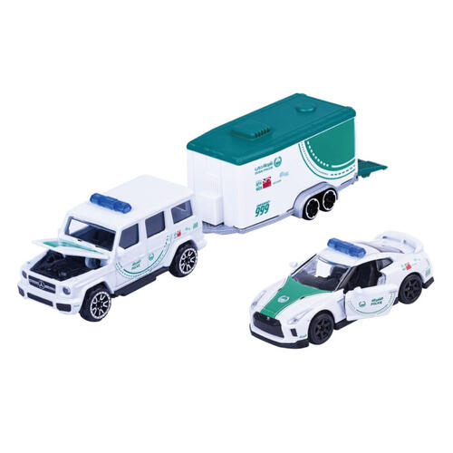 Majorette 美捷輪小汽車--杜拜豪華警車拖車組