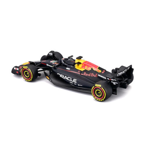Bburago比美高 1:64 F1掛卡系列-紅牛車隊RB21（2025巴林大獎賽）（#1馬克斯&middot;維斯塔潘）（無頭盔）-啞藍18-58003#22