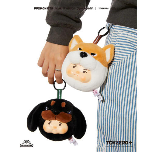 PP X MONSTER - 狗狗出沒膠臉毛絨掛件系列- 隨機發貨
