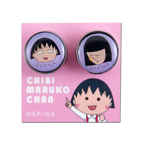 Chibi Maruko 櫻桃小丸子 口罩香氛釦-紫