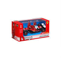 Bburago比美高1:43 F1系列-1:43 法拉利 SF-25（無頭盔，紙盒版）（#44 路易斯漢密爾頓）（標準塗裝）- 啞紅