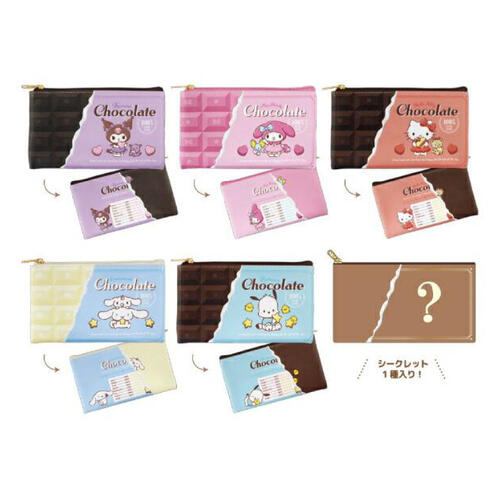 Re-ment	 三麗鷗角色巧克力造型小物袋(BOX)- 隨機發貨