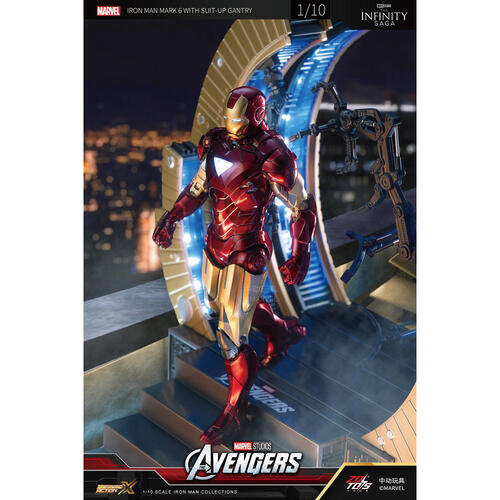ZD Toys	MARVEL 中動 鋼鐵人 Mark VI ＆ 裝甲整備台 7吋可動人偶 套裝組