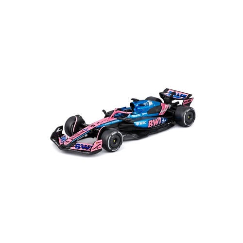 Bburago比美高1:43 F1系列-1:43 阿爾派 A525（無頭盔，紙盒版）（2025 摩納哥大獎賽）（#10 皮埃爾&middot;加斯利）- 金屬藍/啞光黑/粉紅