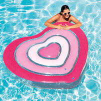 Intex粉紅大愛心充氣浮床