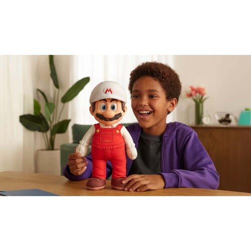 The Super Mario Galaxy Movie Fire Mario Posable Plush (15 Inches)