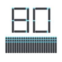 X-Shot Excel Darts Refill Pack (80 Darts)