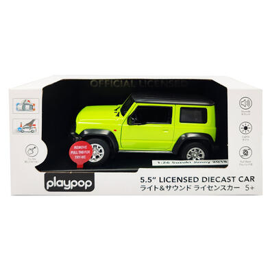 playpop 5.5" License Diecast Car - 1:26 Suzuki Jimny (Light & Sound)