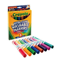 Crayola繪兒樂 可水洗粗頭彩色筆明亮色8色