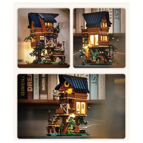 Cada咔搭 四季森林樹屋積木組