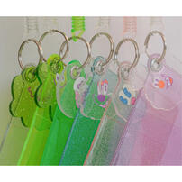 KINGJUN 經典彈簧卡套／閃粉粉＋粉繩＋經典蠢兔（透）