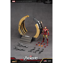 ZD Toys	MARVEL 中動 鋼鐵人 Mark VI ＆ 裝甲整備台 7吋可動人偶 套裝組