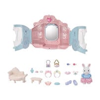 Sylvanian Families森林家族 時尚白兔馬車更衣室組