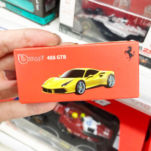 Bburago比美高 1:64精品車 法拉利488GTB - 黄 18-56013