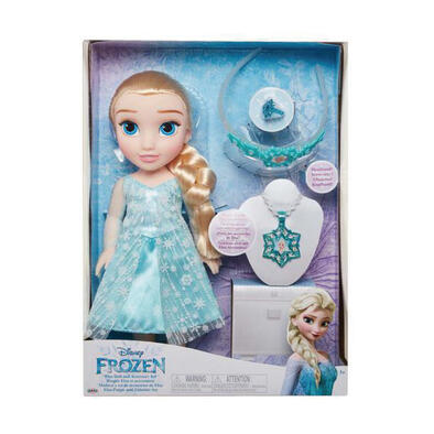 Disney Frozen迪士尼魔雪奇緣 公主娃娃+配件組-艾莎